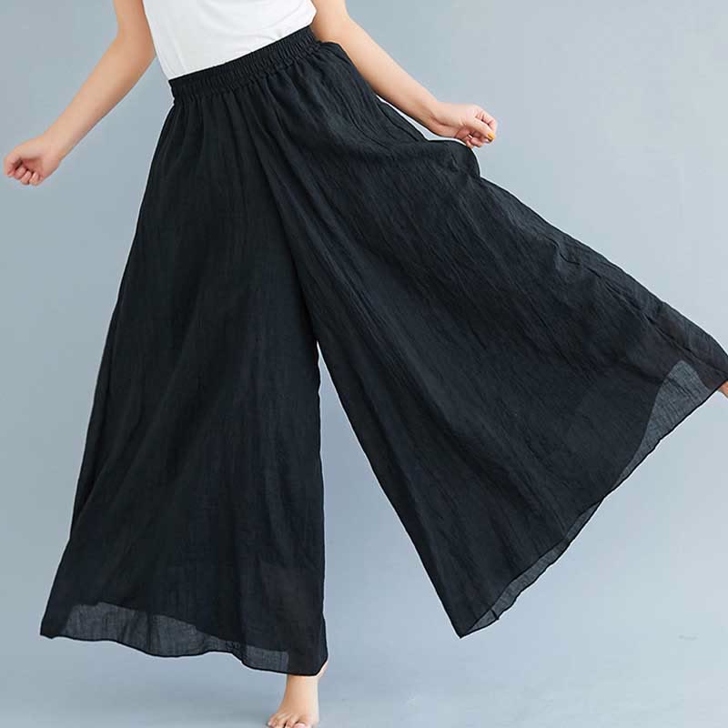 Buddha Stonesレディース カジュアル ゆったり コットン リネン ワイドレッグ パンツ ヨガ ダンス用 - image 10
