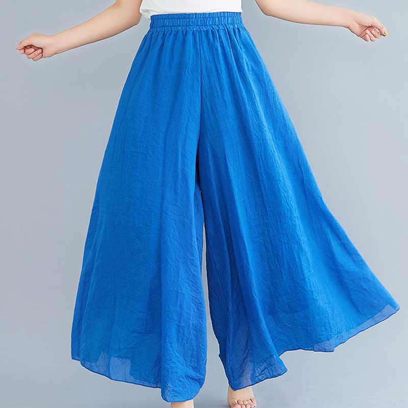 Buddha Stonesレディース カジュアル ゆったり コットン リネン ワイドレッグ パンツ ヨガ ダンス用 - image 40