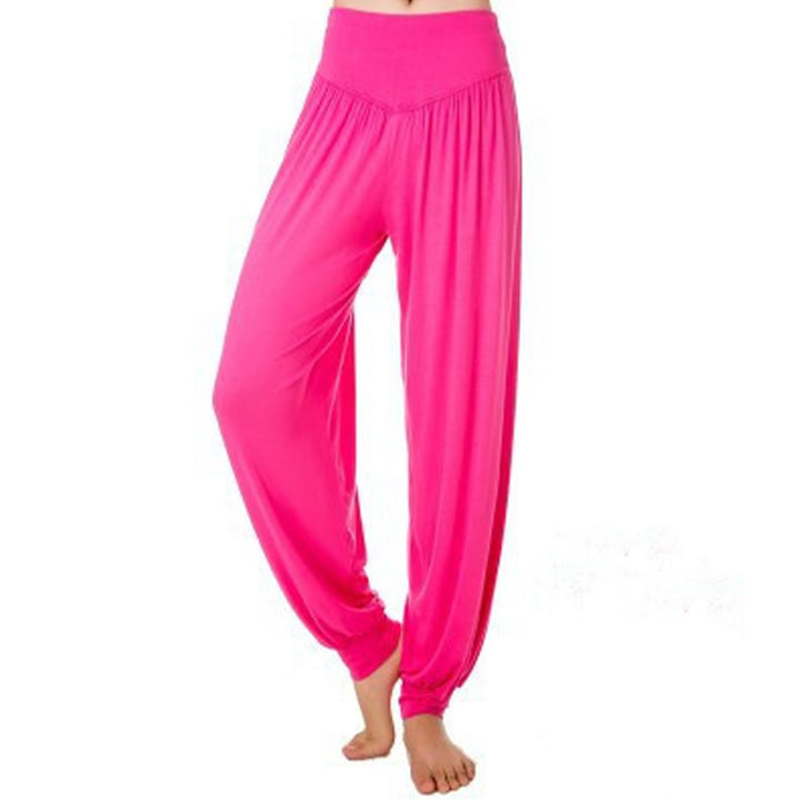 Buddha Stones無地 モダール ヨガ ダンス ロング ハーレム パンツ - ローズレッド - US14、 UK/AU18、 EU46 (3XL) - image 20
