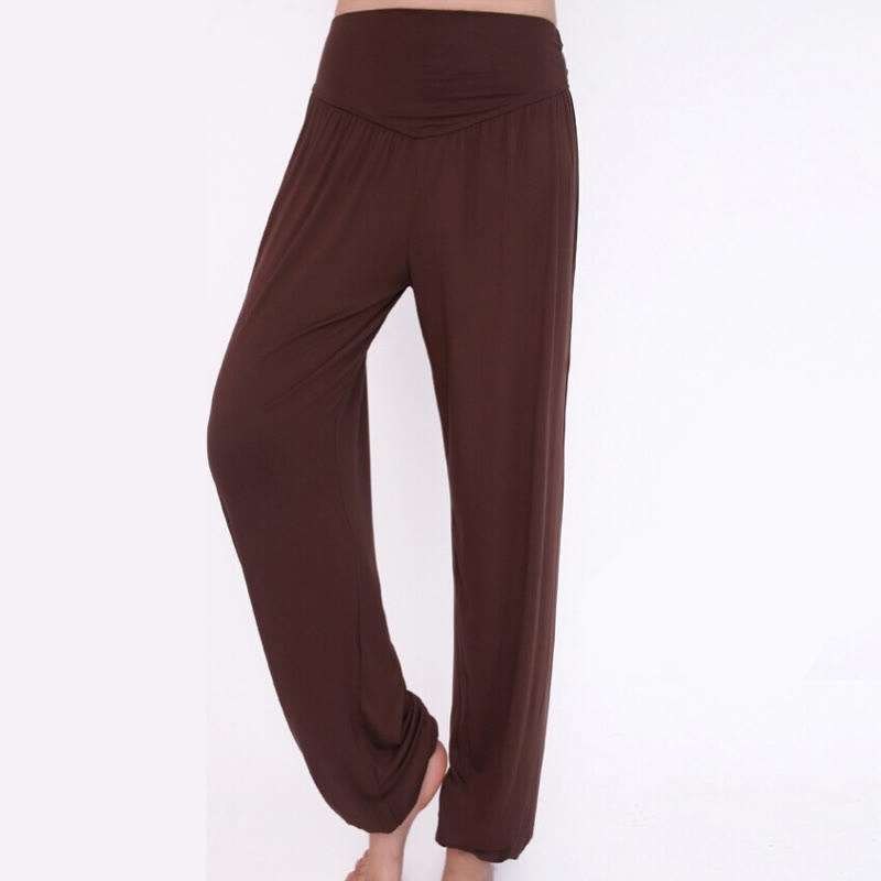 Buddha Stones無地 ヨガ ダンス ロング ハーレム パンツ - image 36