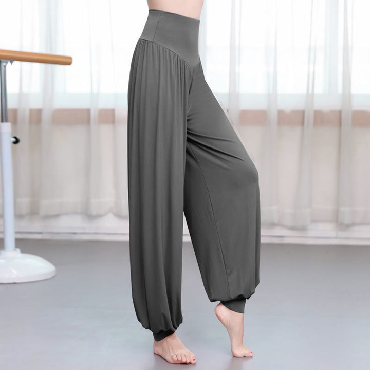 Buddha Stones無地 ルーズ モダール ヨガ ダンス ハーレムパンツ - ダークグレー - US14、 UK/AU18、 EU46 (3XL) - image 12