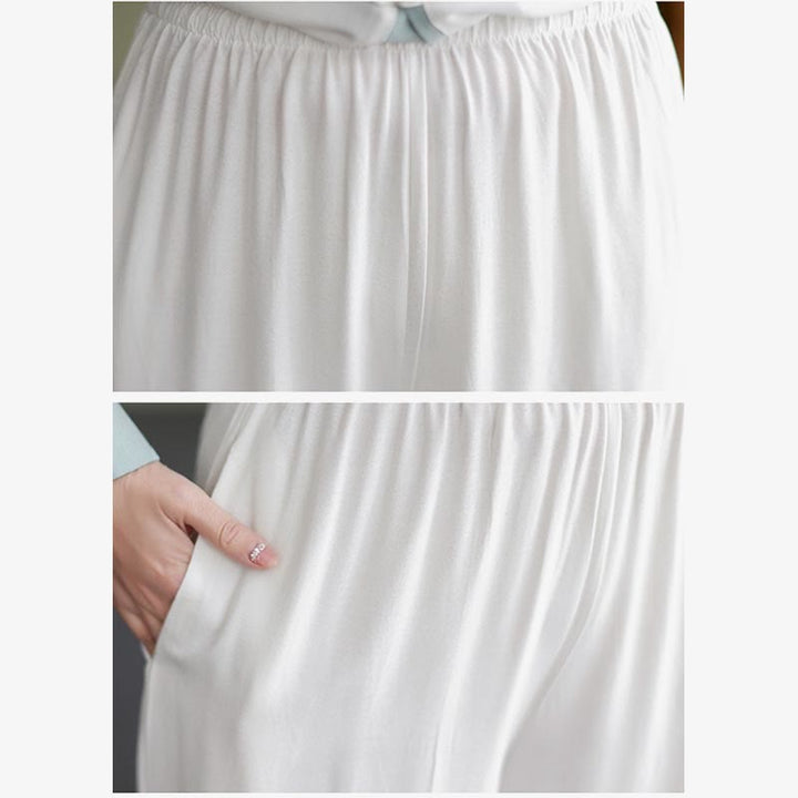 Buddha Stones2点セット タンスーツ 長袖 シャツ トップ パンツ 瞑想 禅 太極拳 コットン リネン 衣類 レディース セット - image 13