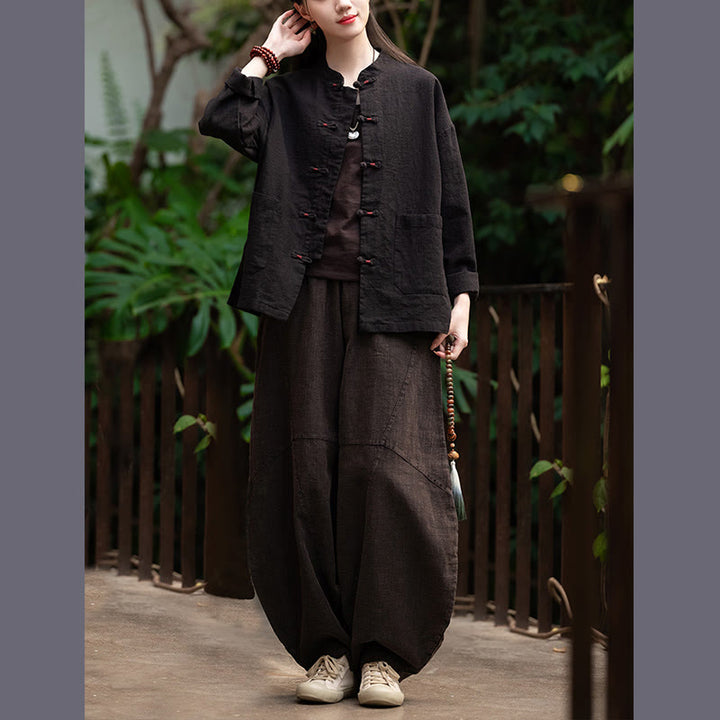 Buddha Stonesのカエルボタンシャツ 禅瞑想用トップス コットンリネンジャケット - image 18