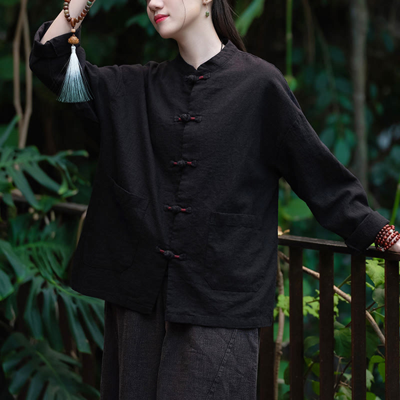 Buddha Stonesのカエルボタンシャツ 禅瞑想用トップス コットンリネンジャケット - image 15