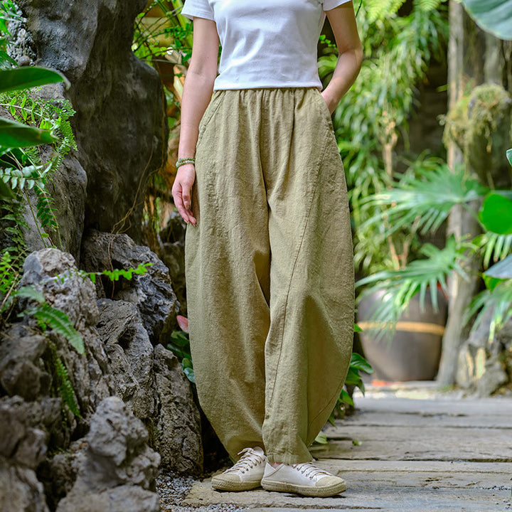 Buddha Stones無地 ゆったり ヨガ ハーレムパンツ ポケット付き - image 3