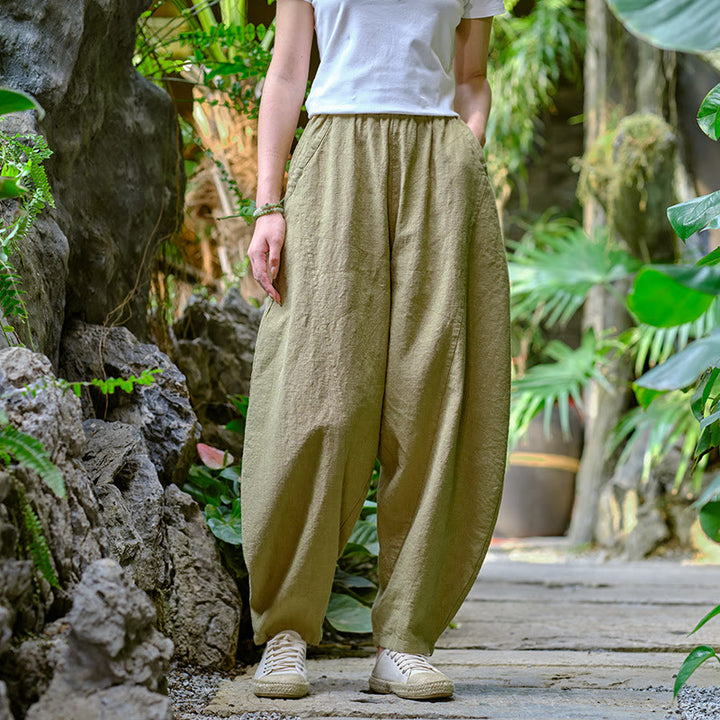 Buddha Stones無地 ゆったり ヨガ ハーレムパンツ ポケット付き - image 4