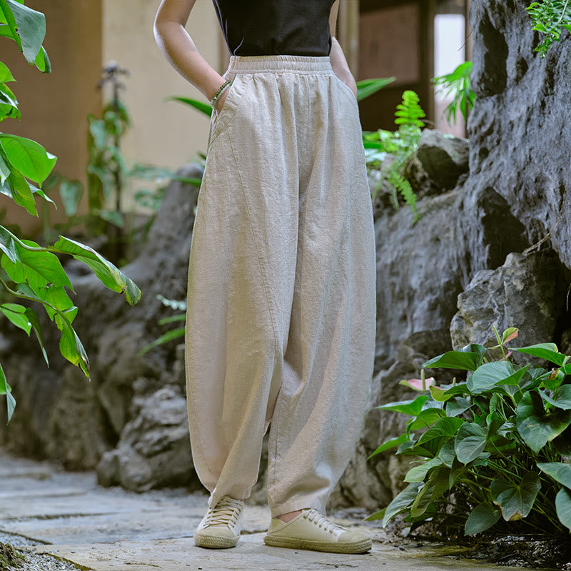 Buddha Stones無地 ゆったり ヨガ ハーレムパンツ ポケット付き - image 10
