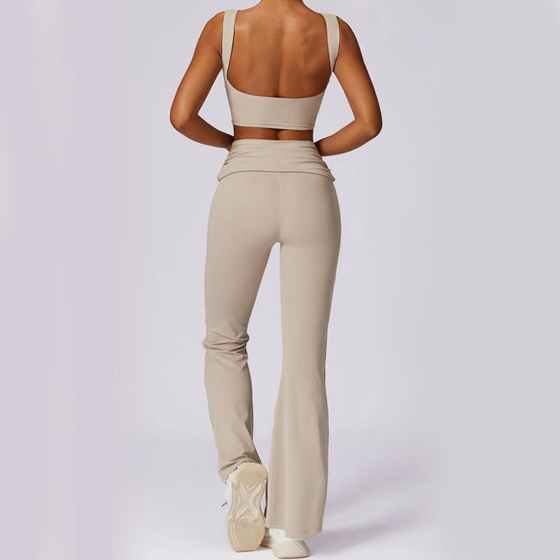 Buddha Stonesノースリーブ バックレス ストラップ タンクトップ ブラ フレアパンツ スポーツ フィットネス ヨガ - image 63