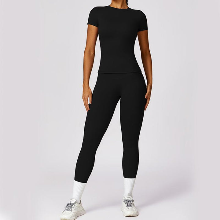 Buddha Stonesレディース 半袖 Tシャツ トップ ハイウエスト レギンス パンツ スポーツ ヨガ用 - image 5