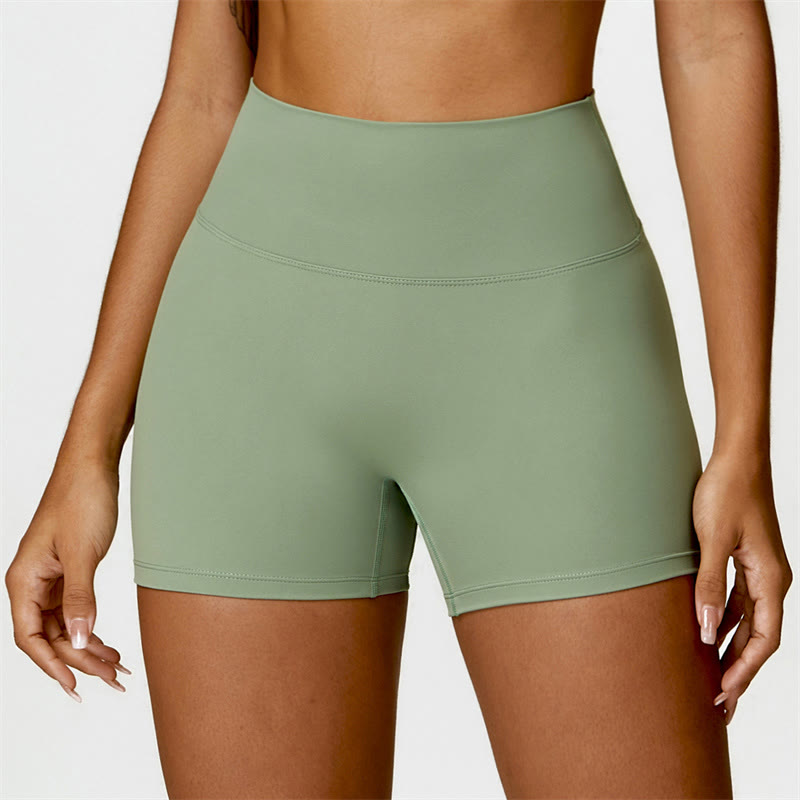 Buddha Stonesジム スポーツ ヨガ バックレス ブラ クロップ タンクトップ ショーツ - 緑 - ショートパンツ - US6、 UK/AU10、 EU38 (XL) - image 29