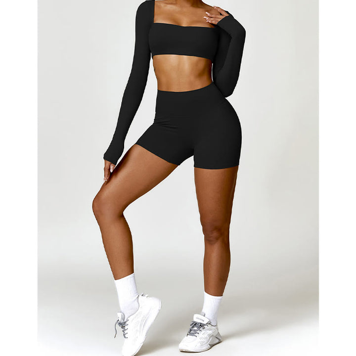 Buddha Stonesジム スポーツ ヨガ バックレス ブラ クロップ タンクトップ ショーツ - image 7