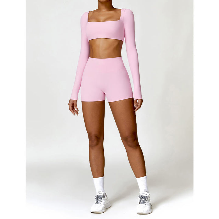 Buddha Stonesジム スポーツ ヨガ バックレス ブラ クロップ タンクトップ ショーツ - image 47