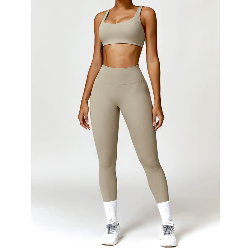 Buddha Stonesジム スポーツ ヨガ バックレス ブラ クロップ タンクトップ ショーツ - image 59