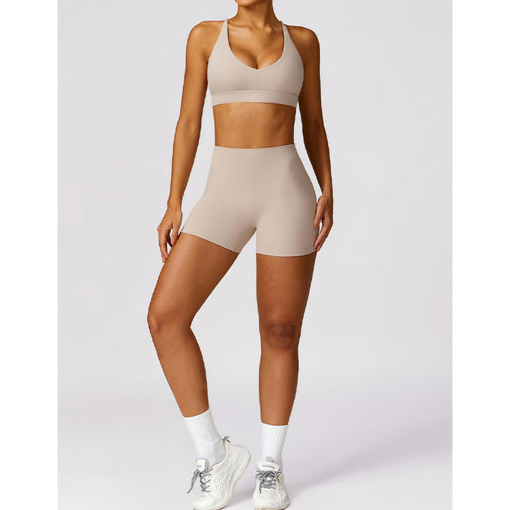 Buddha Stonesジム スポーツ ヨガ バックレス ブラ クロップ タンクトップ 通気性 ショーツ - image 31