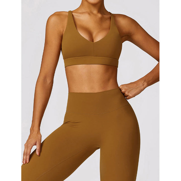 Buddha Stonesジム スポーツ ヨガ バックレス ブラ クロップ タンクトップ 通気性 ショーツ - image 49