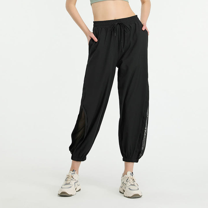 Buddha Stonesハイウエスト ルーズフィットネス ヨガ スポーツ トラックパンツ ポケット付き - 黒 - US8-10、 UK/AU12-14、 EU40-42 (XL)  - image 7