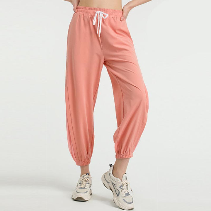 Buddha Stonesハイウエスト ルーズフィットネス ヨガ スポーツ トラックパンツ ポケット付き - ピンク - US8-10、 UK/AU12-14、 EU40-42 (XL)  - image 11