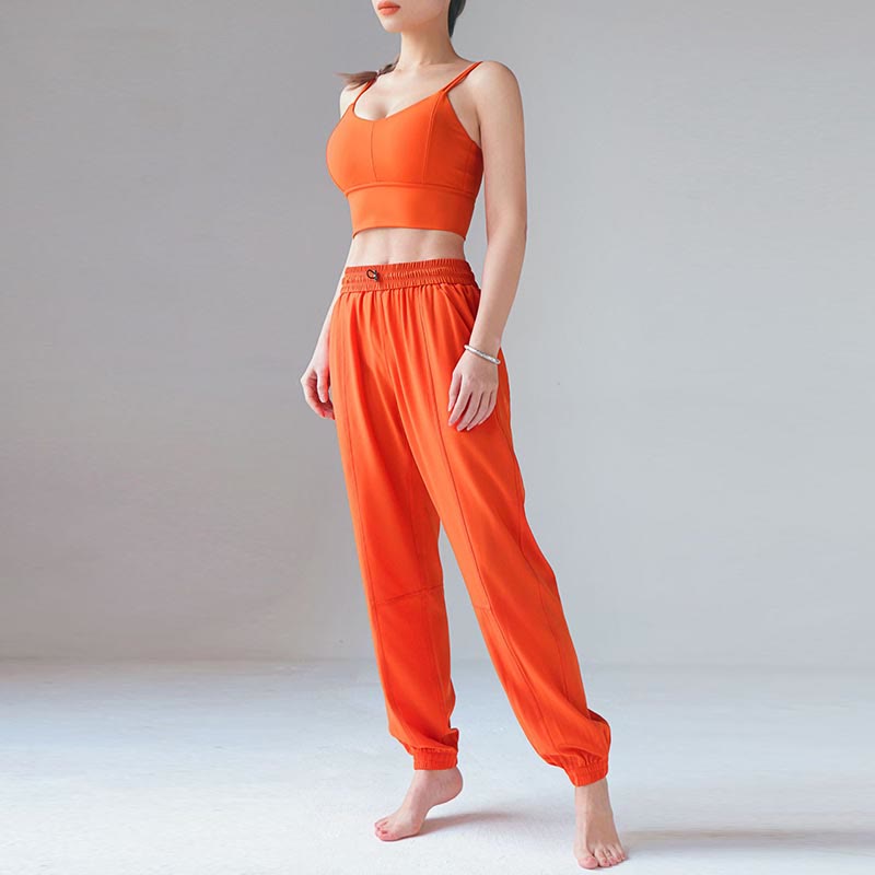 Buddha Stonesハイウエスト フィットネス ヨガ スポーツ ジョガー トラックパンツ ポケット付き スウェットパンツ - image 2