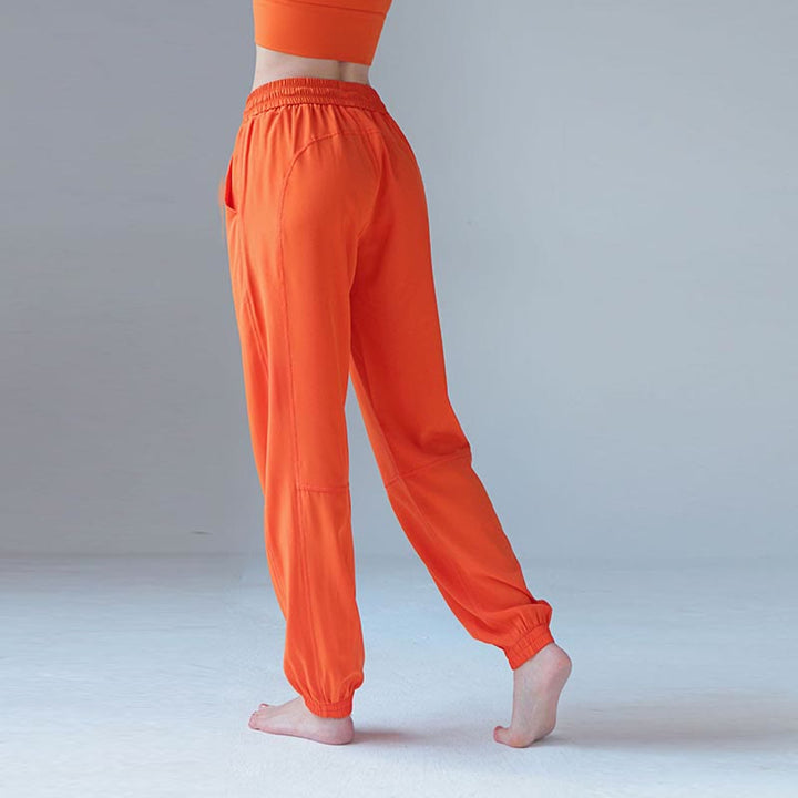 Buddha Stonesハイウエスト フィットネス ヨガ スポーツ ジョガー トラックパンツ ポケット付き スウェットパンツ