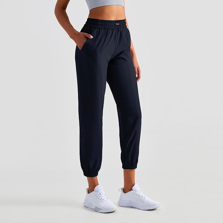 Buddha Stonesハイウエスト フィットネス ヨガ スポーツ ジョガー トラックパンツ ポケット付き スウェットパンツ - ネイビーブラック - US8-10、 UK/AU12-14、 EU40-42 (XL) - image 19