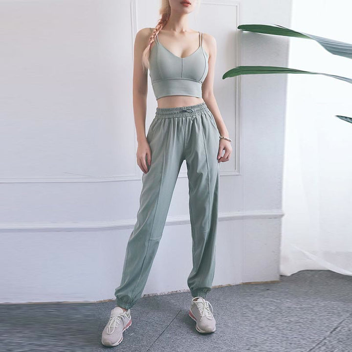 Buddha Stonesハイウエスト フィットネス ヨガ スポーツ ジョガー トラックパンツ ポケット付き スウェットパンツ