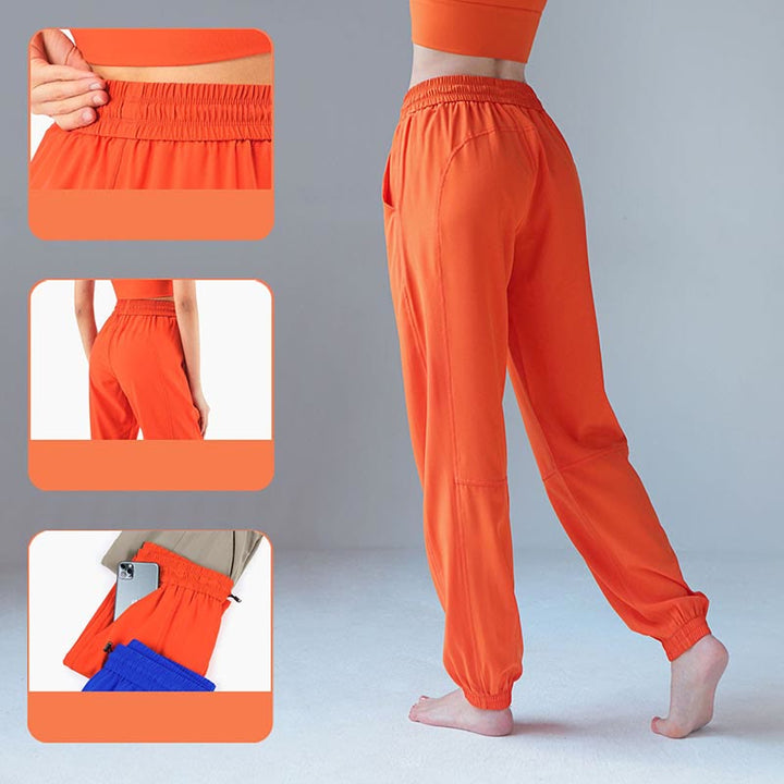 Buddha Stonesハイウエスト フィットネス ヨガ スポーツ ジョガー トラックパンツ ポケット付き スウェットパンツ - image 4