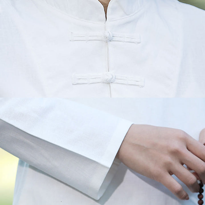 Buddha Stones 2点セット 半袖シャツ トップパンツ 瞑想 禅 太極拳 コットンリネン 衣類 レディース セット - image 15