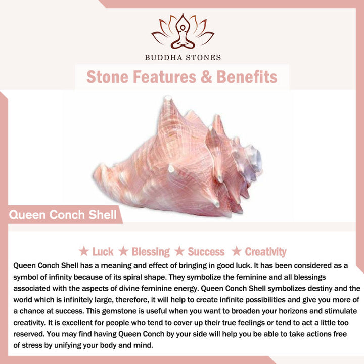 Buddha Stones 925スターリングシルバー クイーンコンクシェルパール 幸運の祝福イヤリング ネックレス ペンダント ジュエリーセット