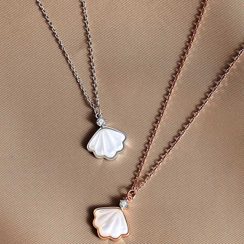 Buddha Stones 925スターリングシルバー シャコガイ ストーンシェル 祝福ネックレス ペンダント ブレスレット イヤリング ジュエリーセット - image 12