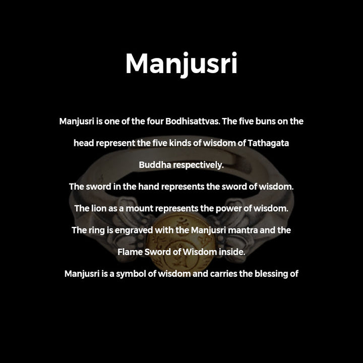 Buddha Stones925 スターリングシルバー マンジュスリーマントラオーム・マニ・パドメ・フムピース アジャスタブルリング - image 5