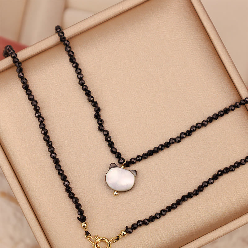 Buddha Stonesブラックスピネル キュートキャット チョーカーネックレス - image 12
