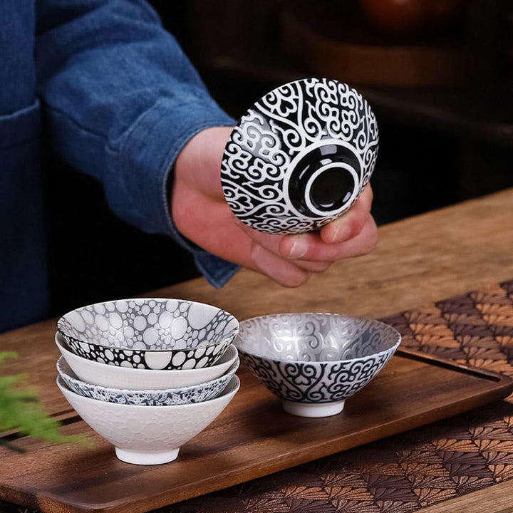 Buddha Stonesチベット模様 フーキャラクター 陶器ティーカップ カンフーティーカップ 55ml