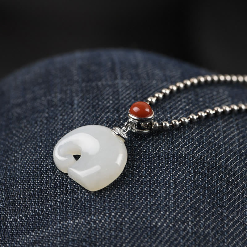 Buddha Stones 925スターリングシルバー 象 和田翡翠 豊穣 ネックレス ペンダント ブレスレット リング イヤリング セット
