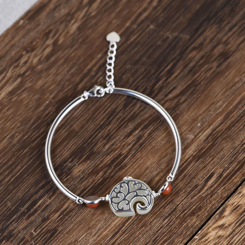 Buddha Stones 925スターリングシルバー 象 和田翡翠 豊穣 ネックレス ペンダント ブレスレット リング イヤリング セット
