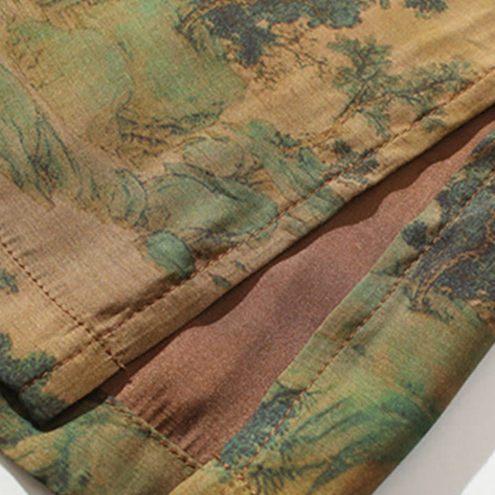 Buddha Stones風景中国龍柄中国七分袖シャツメンズTシャツ - image 11