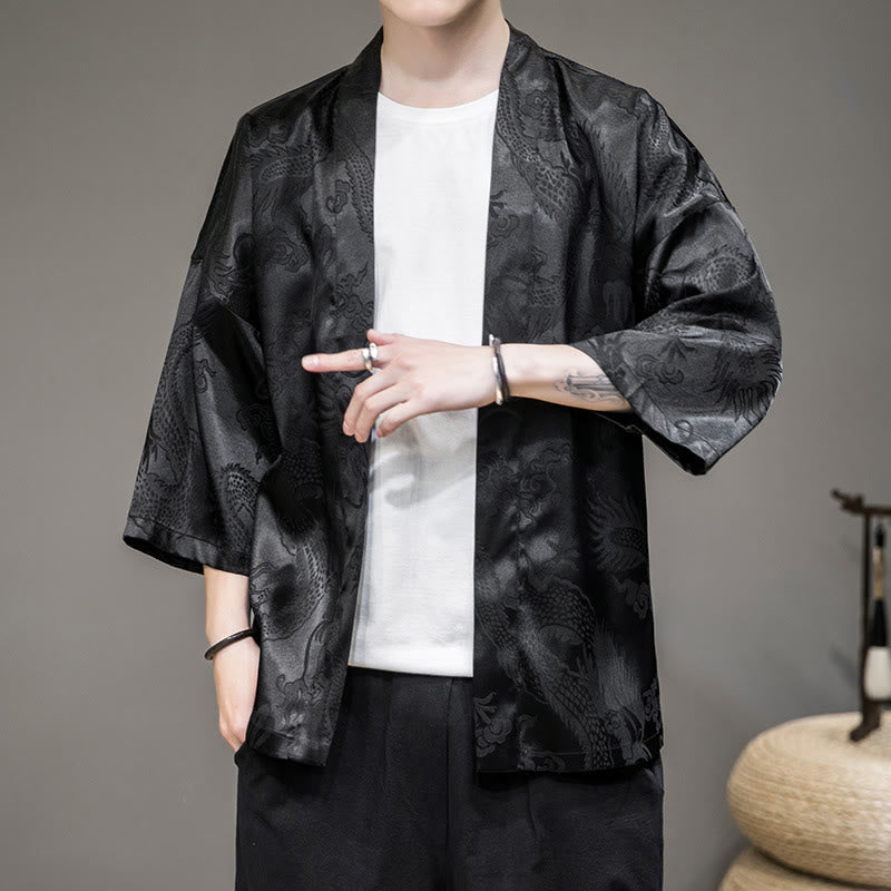 Buddha Stones中国龍 オープンフロントジャケット メンズ 着物 - image 10