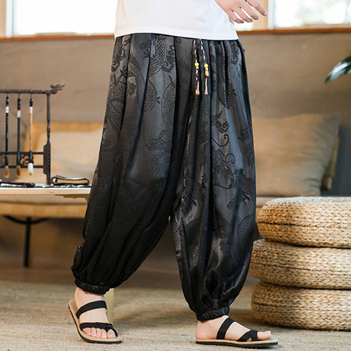 Buddha Stones ゆったりシルエット メンズ ハーレムパンツ ポケット付き - image 5
