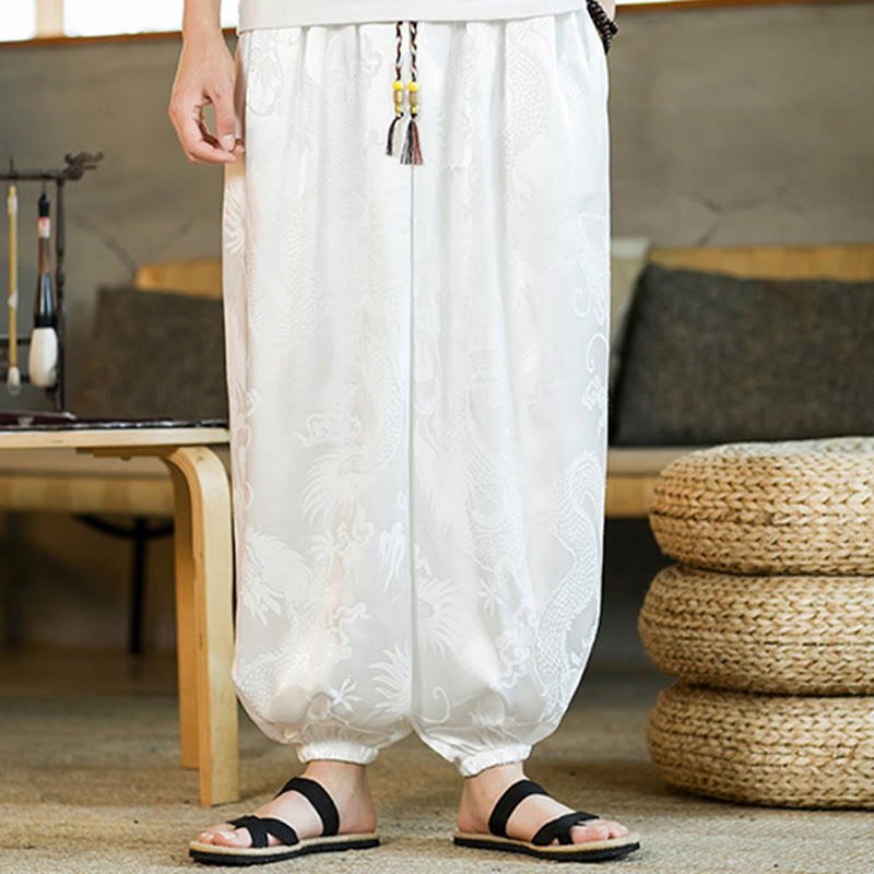 Buddha Stones ゆったりシルエット メンズ ハーレムパンツ ポケット付き - image 12