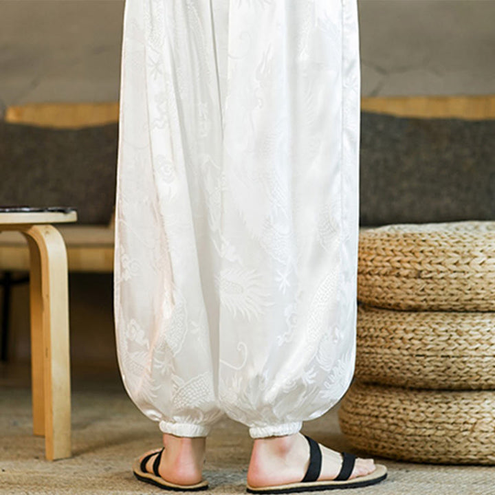 Buddha Stones ゆったりシルエット メンズ ハーレムパンツ ポケット付き - image 14