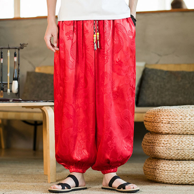 Buddha Stones ゆったりシルエット メンズ ハーレムパンツ ポケット付き - image 19