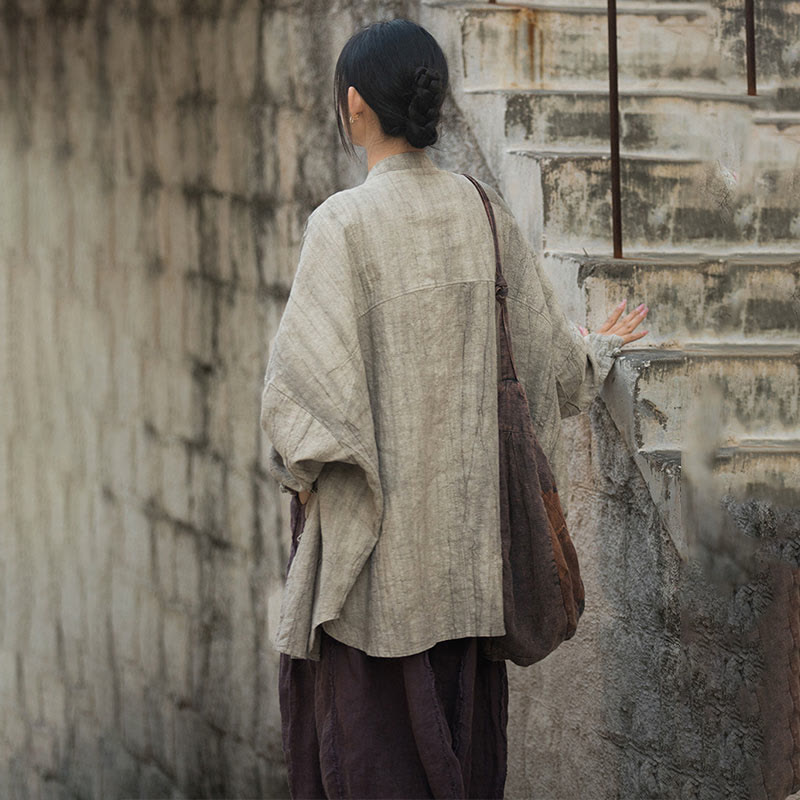 Buddha Stonesタイダイ フロッグボタン 長袖 禅瞑想 オープンフロント ジャケット - image 10