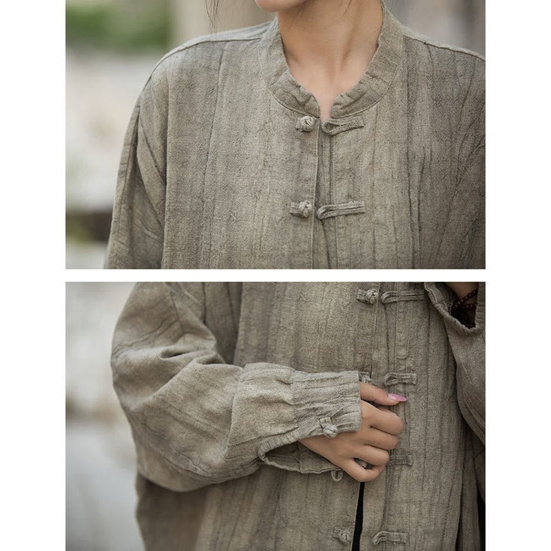 Buddha Stonesタイダイ フロッグボタン 長袖 禅瞑想 オープンフロント ジャケット - image 11