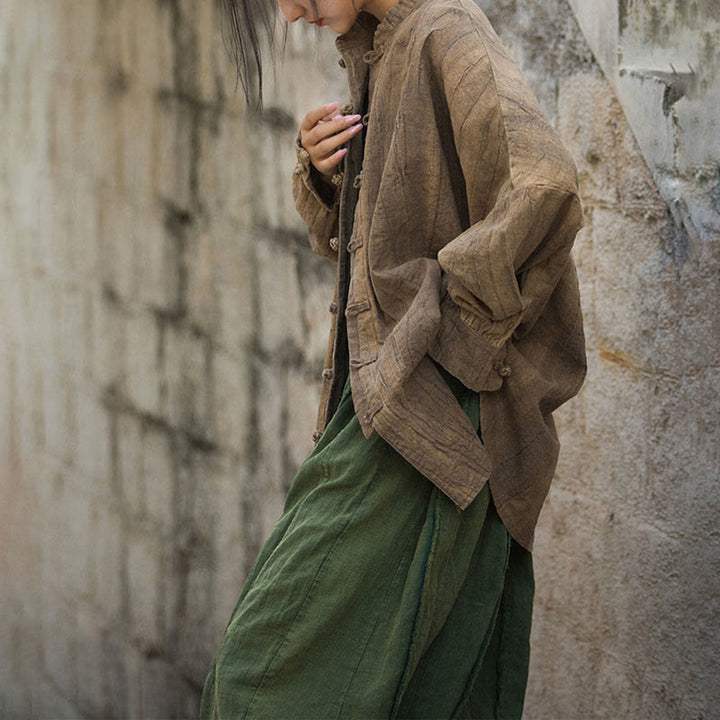 Buddha Stonesタイダイ フロッグボタン 長袖 禅瞑想 オープンフロント ジャケット - image 2