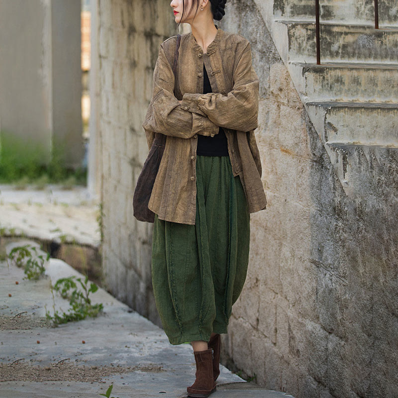 Buddha Stonesタイダイ フロッグボタン 長袖 禅瞑想 オープンフロント ジャケット - image 3