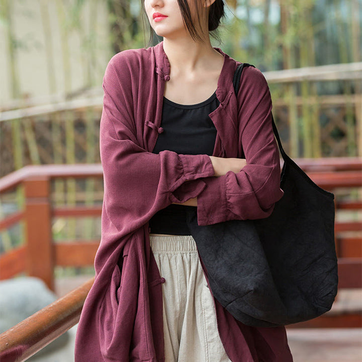 Buddha Stonesカエルボタン 長袖 禅瞑想 オープンフロント ジャケット ポケット付き - image 10