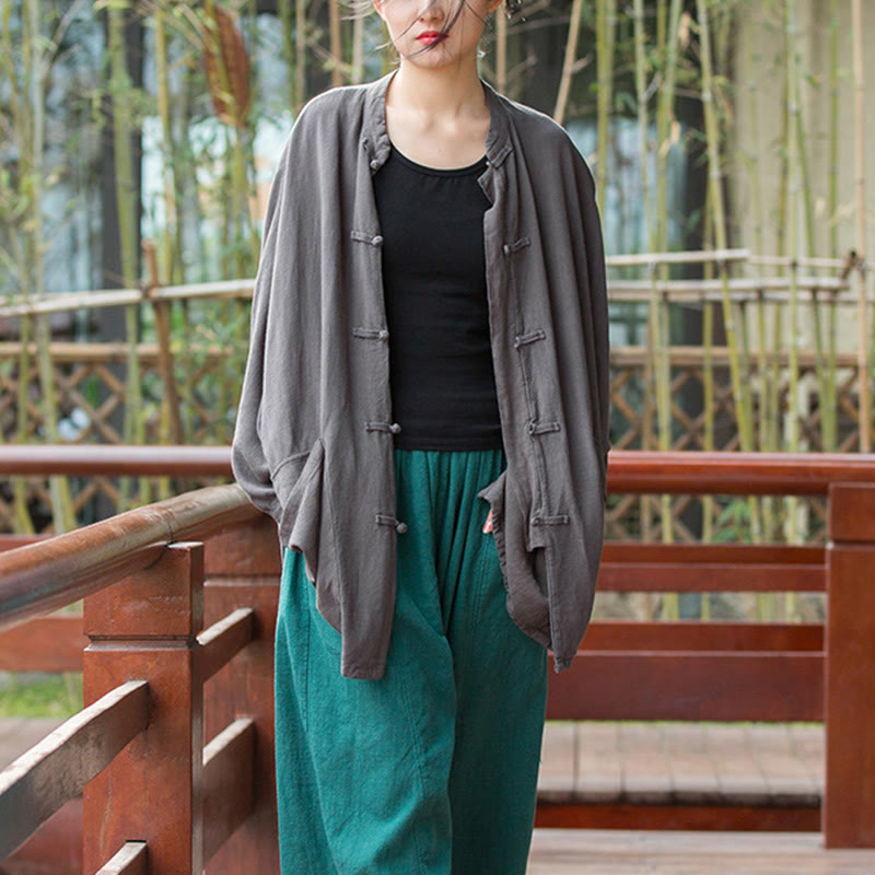 Buddha Stonesカエルボタン 長袖 禅瞑想 オープンフロント ジャケット ポケット付き - image 23