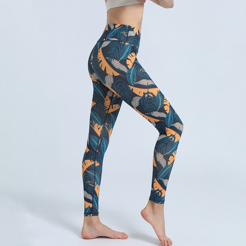 Buddha Stonesのプリント スポーツ フィットネス ヨガ ハイウエスト レギンス レディース ヨガパンツ - image 15