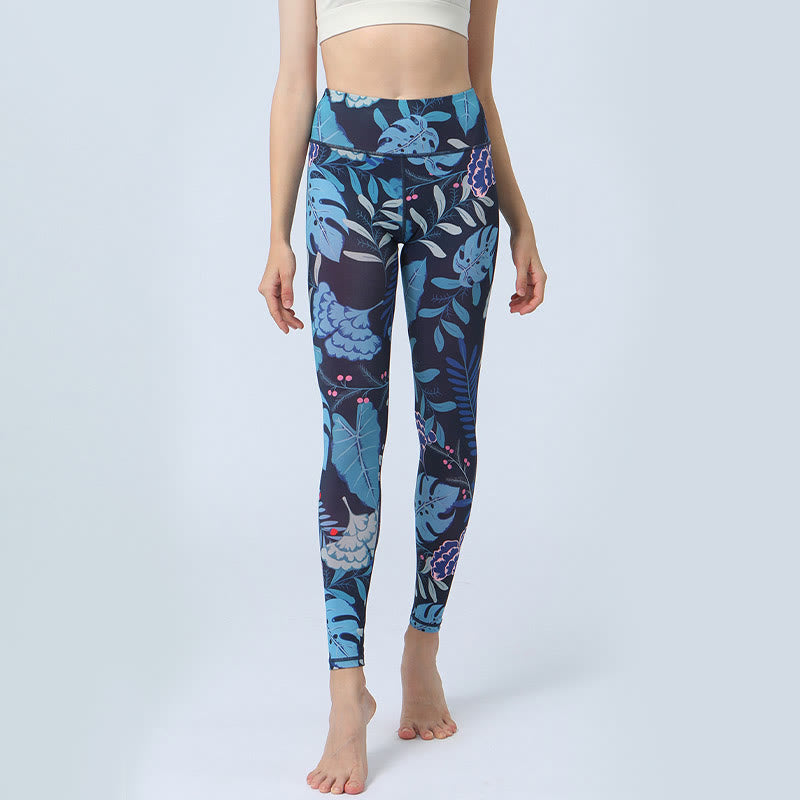 Buddha Stonesのプリント スポーツ フィットネス ヨガ ハイウエスト レギンス レディース ヨガパンツ - image 11