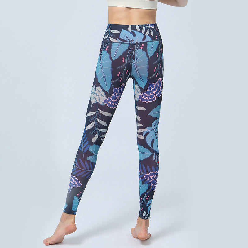 Buddha Stonesのプリント スポーツ フィットネス ヨガ ハイウエスト レギンス レディース ヨガパンツ - image 12