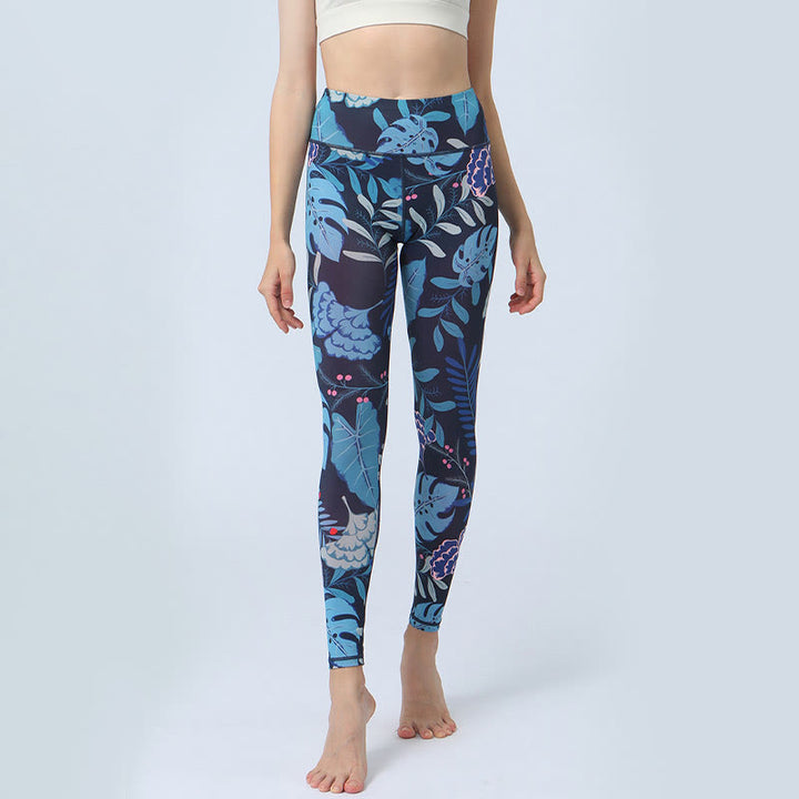 Buddha Stonesのプリント スポーツ フィットネス ヨガ ハイウエスト レギンス レディース ヨガパンツ - image 11